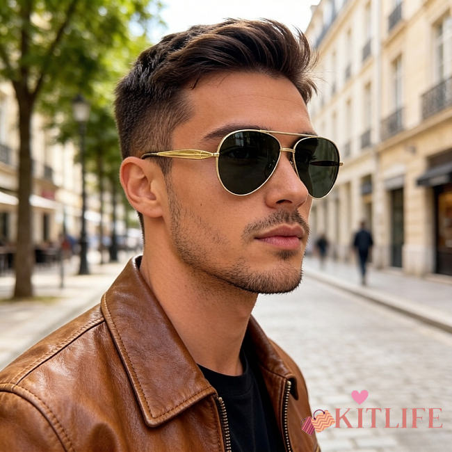 Kitlife Bottega Veneta Aviator Sunglasses Green Lens - 1