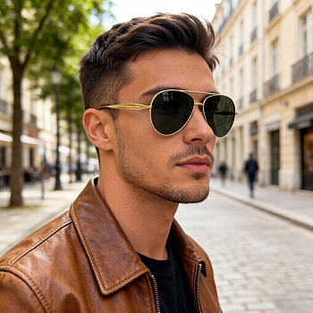 Kitlife Bottega Veneta Aviator Sunglasses Green Lens