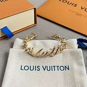 Kitlife Louis Vuitton LV Script Bracelet Gold - 1