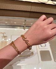 Kitlife Louis Vuitton LV Script Bracelet Gold - 4