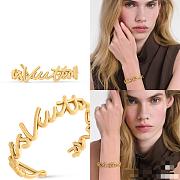 Kitlife Louis Vuitton LV Script Bracelet Gold - 5