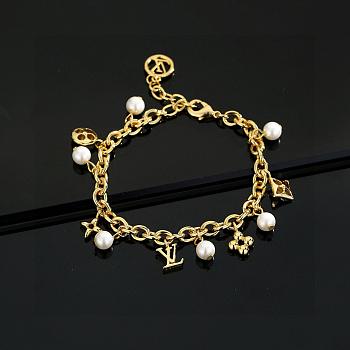 Kitlife Louis Vuitton Monogram Bracelet With Pearl 