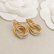 Kitlife Cartier Tricolor Diamond-encrusted Round Earrings - 6