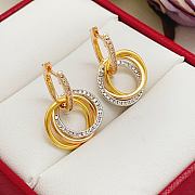 Kitlife Cartier Tricolor Diamond-encrusted Round Earrings - 5