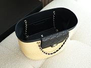Kitlife Chanel Large Shopping Tote Bag Beige Raffia and Black Lambskin 26x53x18cm - 2