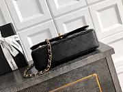 Kitlife Chanel Classic Flap Bag Black Sheepskin, Glass enamel, Gemstones, Silver & gold-colored Metals  15.5x25.5x6.5cm - 6