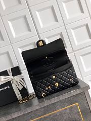 Kitlife Chanel Classic Flap Bag Black Sheepskin, Glass enamel, Gemstones, Silver & gold-colored Metals  15.5x25.5x6.5cm - 2