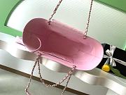 Kitlife Chanel Large Shopping Tote Bag Beige Raffia and Pink Lambskin 26x53x18cm - 2