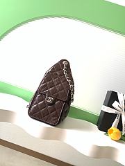 Kitlife Chanel 25C Drawstring Bucket Hobo Bag Dark Brown Glossy Calfskin AS5293 30×26×14cm  - 3