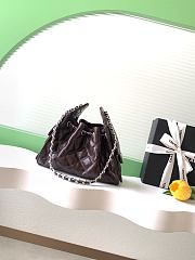 Kitlife Chanel 25C Drawstring Bucket Hobo Bag Bag Dark Brown Glossy Calfskin AS5631 20x22x12.5cm  - 6