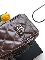 Kitlife Chanel 25C Drawstring Bucket Hobo Bag Bag Dark Brown Glossy Calfskin AS5631 20x22x12.5cm  - 4