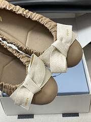 Kitlife Prada Bow Elasticated Beige Leather Ballet Flats - 3