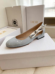 Kitlife Dior J'Adior Ballet Flat Light Blue Patent Calfskin - 6