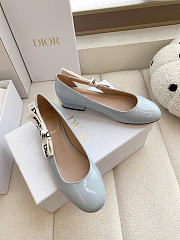 Kitlife Dior J'Adior Ballet Flat Light Blue Patent Calfskin - 5