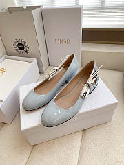 Kitlife Dior J'Adior Ballet Flat Light Blue Patent Calfskin - 3