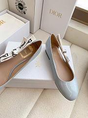 Kitlife Dior J'Adior Ballet Flat Light Blue Patent Calfskin - 2