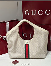 Kitlife Gucci Giglio Large Tote Bag Ivory GG Canvas ‎853971 60x47x16cm - 1