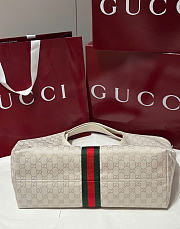 Kitlife Gucci Giglio Large Tote Bag Ivory GG Canvas ‎853971 60x47x16cm - 4