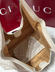 Kitlife Gucci Giglio Large Tote Bag Ivory GG Canvas ‎853971 60x47x16cm - 5