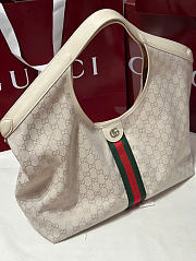 Kitlife Gucci Giglio Large Tote Bag Ivory GG Canvas ‎853971 60x47x16cm - 6