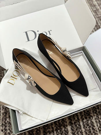 Kitlife Dior J'Adior Ballet Flat Black Technical Fabric