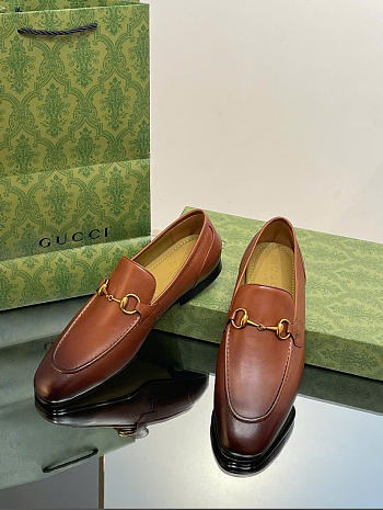 Kitlife Gucci Men Jordaan Brown Leather Loafer