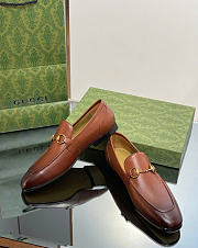 Kitlife Gucci Men Jordaan Brown Leather Loafer - 4