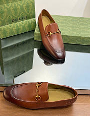 Kitlife Gucci Men Jordaan Brown Leather Loafer - 3