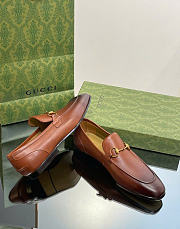 Kitlife Gucci Men Jordaan Brown Leather Loafer - 2