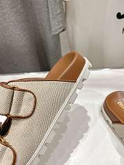 Kitlife Miu Miu Canvas Slides Beige & Brown - 3