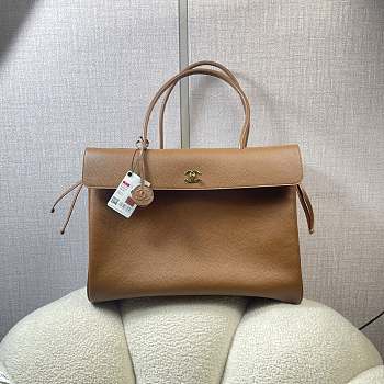 Kitlife Chanel Large Shopping Bag Brown Calfskin & Gold-Tone Metal AS6289 33x43x17.5cm