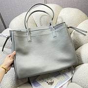 Kitlife Chanel Large Shopping Bag White Calfskin & Gold-Tone Metal AS6289 33x43x17.5cm - 2