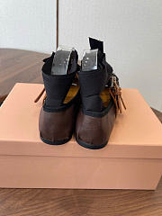 Kitlife Miu Miu Dark Brown Nappa And Calf Leather Ballerinas - 5