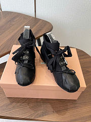 Kitlife Miu Miu Black Nappa And Calf Leather Ballerinas - 3