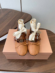 Kitlife Miu Miu Brown Nappa And Calf Leather Ballerinas - 1