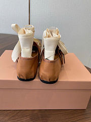 Kitlife Miu Miu Brown Nappa And Calf Leather Ballerinas - 3