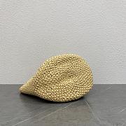 Kitlife Celine Small Panier In Raffia And Calfskin Tan 116388 23x22x23cm - 5