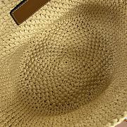 Kitlife Celine Small Panier In Raffia And Calfskin Tan 116388 23x22x23cm - 4