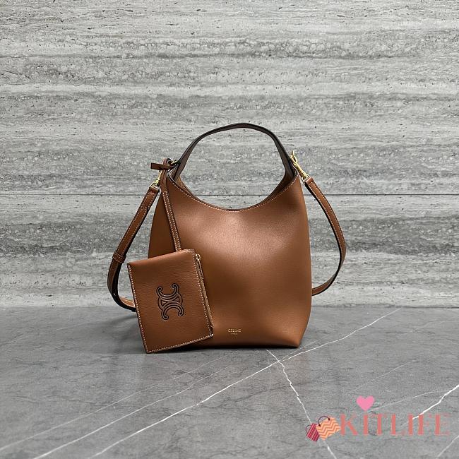 Kitlife Celine Small Hobo Bag In Tan Supple Smooth Calfskin 10133 18x31x6cm - 1