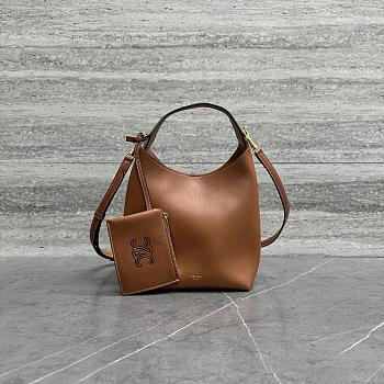 Kitlife Celine Small Hobo Bag In Tan Supple Smooth Calfskin 10133 18x31x6cm