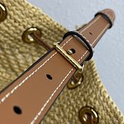 Kitlife Celine Teen Clara Bag In Raffia And Brown Calfskin 117862 23x25x20cm - 5