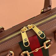 Kitlife Gucci Borsetto Medium Boston Bag Brown Leather 866732 28x15x10cm  - 5