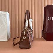 Kitlife Gucci Borsetto Medium Boston Bag Brown Leather 866732 28x15x10cm  - 4