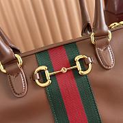 Kitlife Gucci Borsetto Medium Boston Bag Brown Leather 866732 28x15x10cm  - 2