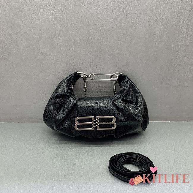 Kitlife Balenciaga Shoulder Bag Small In Black Arena Lambskin 850729 28x16x5cm - 1