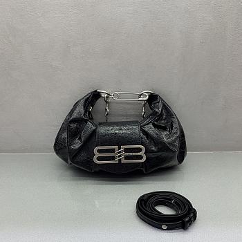 Kitlife Balenciaga Shoulder Bag Small In Black Arena Lambskin 850729 28x16x5cm
