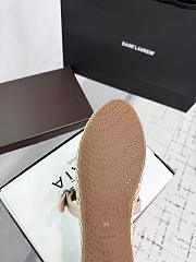 Kitlife Alaia 25SS Flat Beige Patent Leather Mesh Ballet Shoes - 3