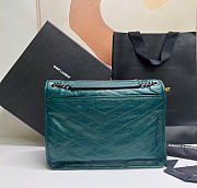 Kitlife Saint Laurent Large Niki Calfskin Green Leather Bag 498883 32x24x10cm - 6