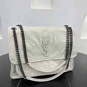 Kitlife Saint Laurent Large Niki Calfskin White Leather Bag 498883 32x24x10cm  - 2