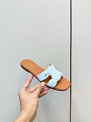 Kitlife Celine Marina Arc de Triomphe Mules Blue & Brown  - 5